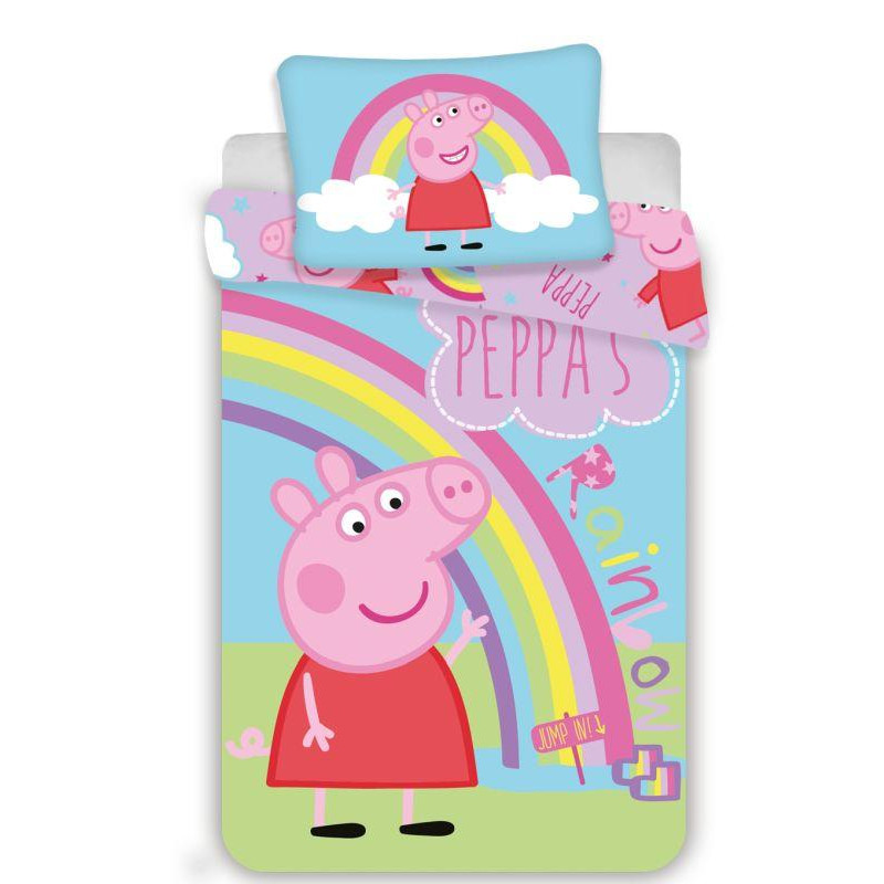 Povlečení do postýlky Peppa Pig duha