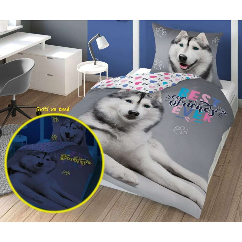 Povlečení Husky svítící