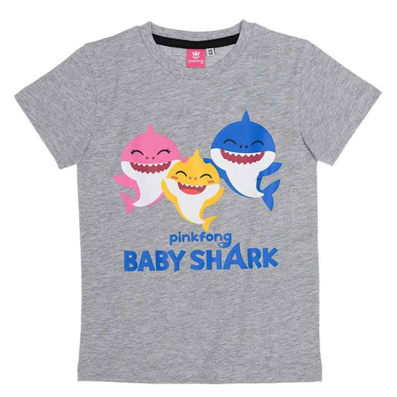 TRIČKO BABY SHARK family šedá