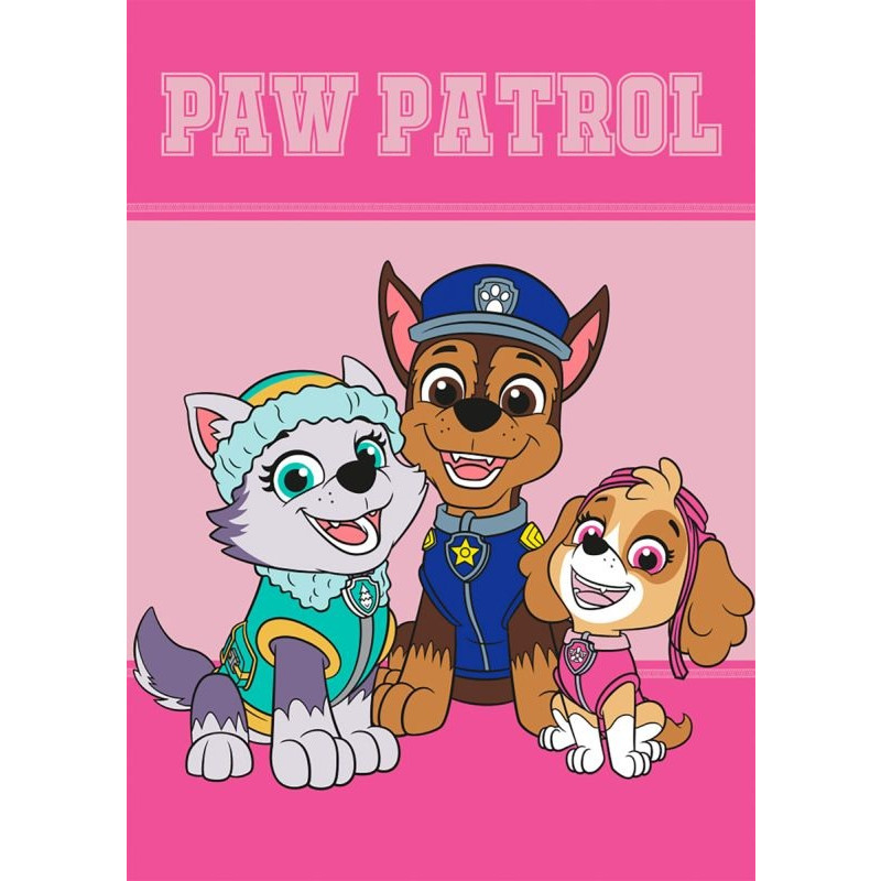 Fleece deka Paw Patrol růžová