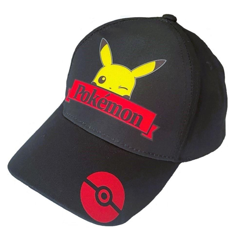 KŠILTOVKA POKÉMON Pikachu pokéball černá