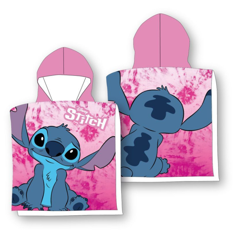 Pončo Lilo and Stitch pink