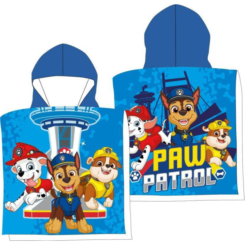 Pončo Paw Patrol blue