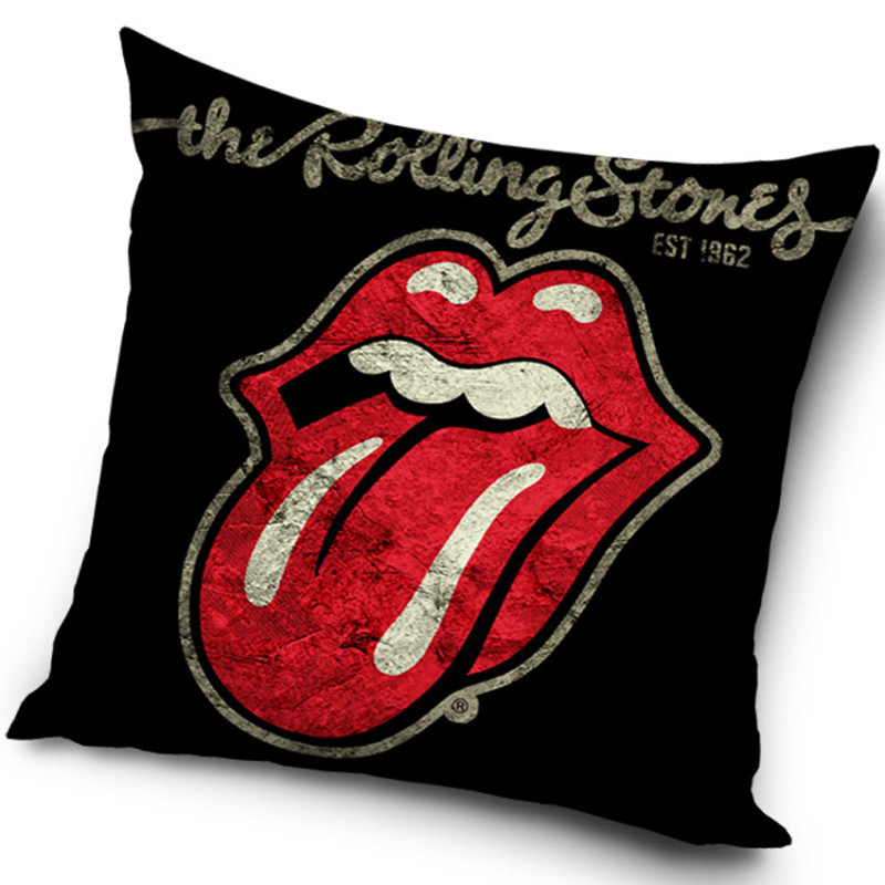 Povlak na polštářek Rolling Stones Black