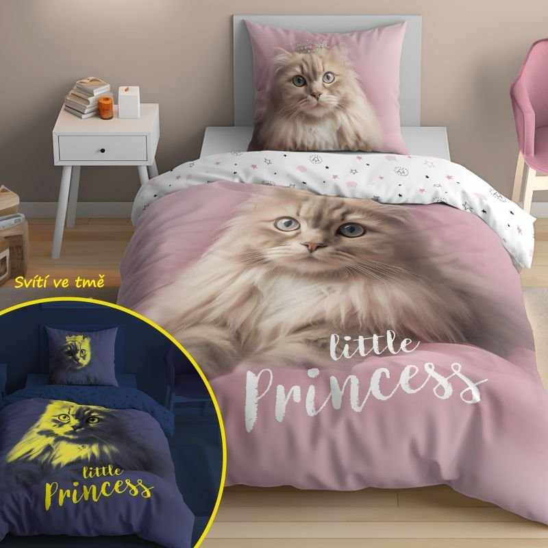 Povlečení Kočka Little Princess svítící