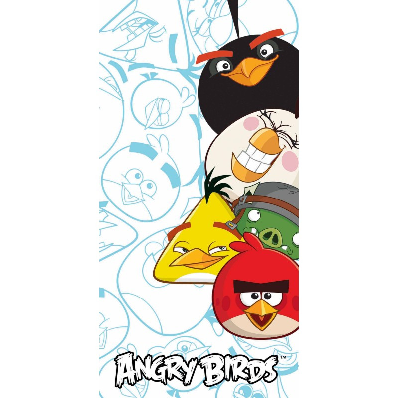 Osuška Angry Birds bílá