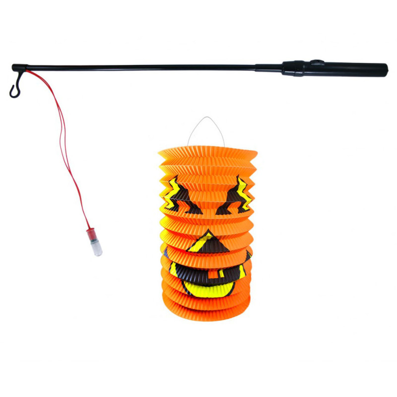 Lampion Halloween se svítící hůlkou