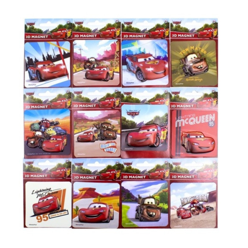 Magnetky 3D Disney Cars 9x13 cm