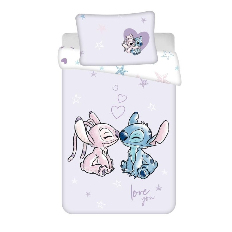 Povlečení do postýlky Lilo and Stitch Purple baby